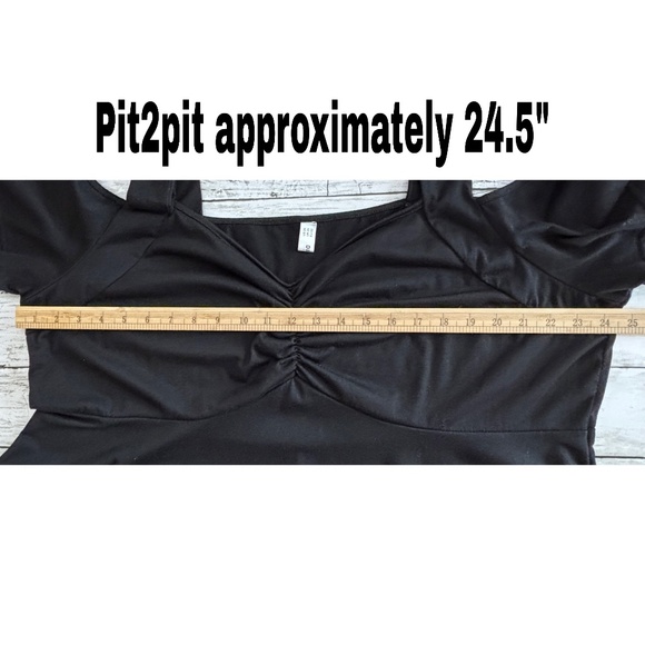 Nextmia Women’s Black Cold Shoulder Swing Tunic Top (Size 20) - Picture 9 of 10